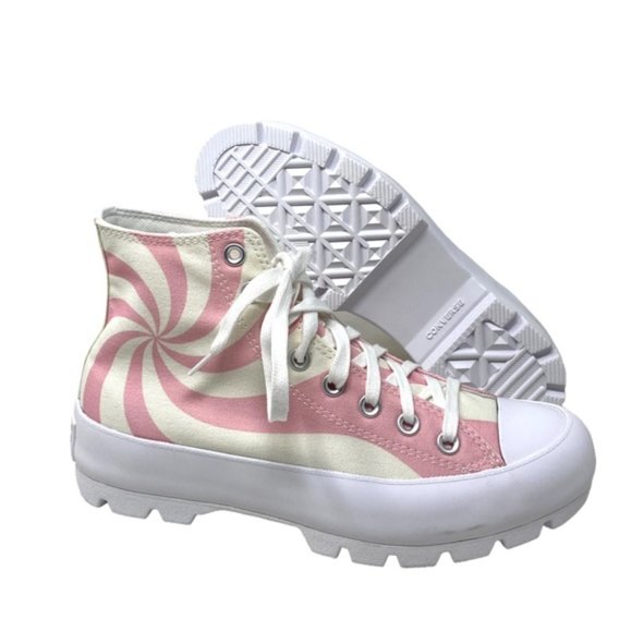 Converse Chuck Taylor Lugged Shoes Skate Women Casual Pink Candy Canvas A10016C - Picture 4 of 10